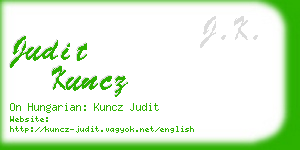 judit kuncz business card